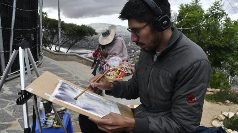Pintura al aire libre en Cochabamba: artistas acuarelistas se unen a jornada global por el arte y la sensibilidad