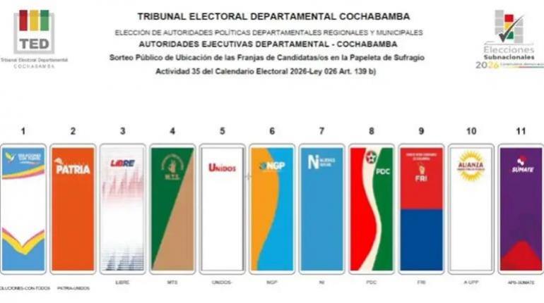 Cochabamba lista sus candidatos para elecciones subnacionales: 11 organizaciones políticas en orden público