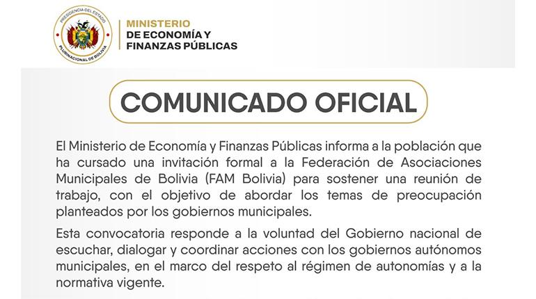 Análisis presupuestario en Bolivia: Ministerio de Economía reúne a FAM para evaluar ejecución de gastos locales