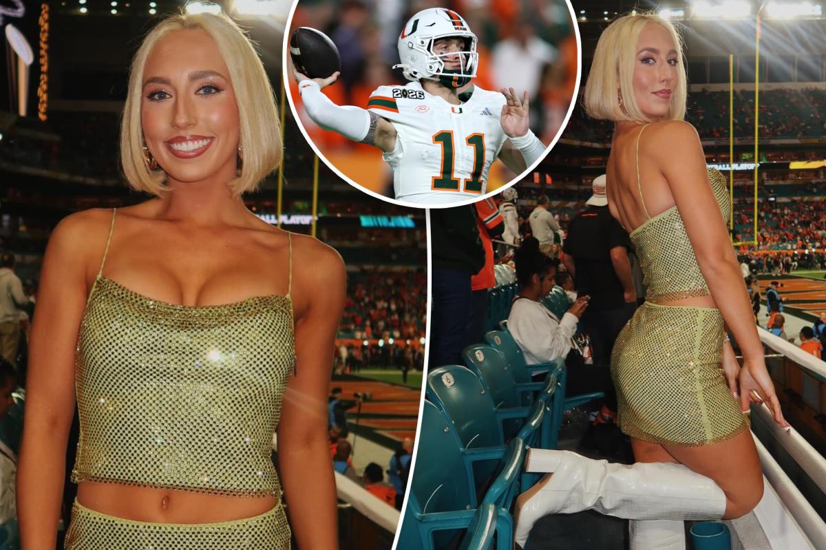 La hermana de Carson Beck, Kylie, robó la atención en el partido de campeonato nacional de fútbol americano universitario.