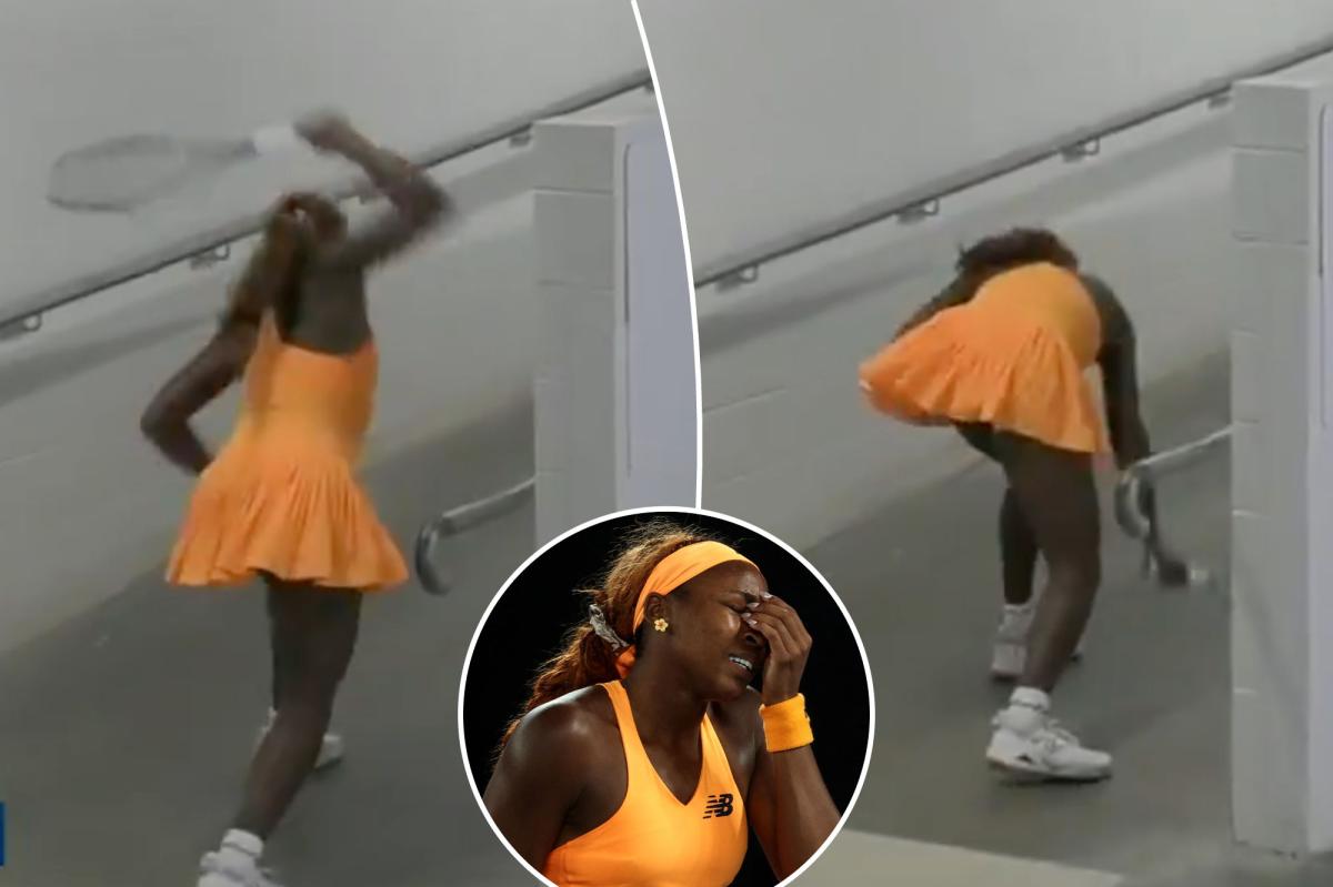 Coco Gauff lucha para controlar sus emociones después de una derrota en el Australian Open con un desahucio público.