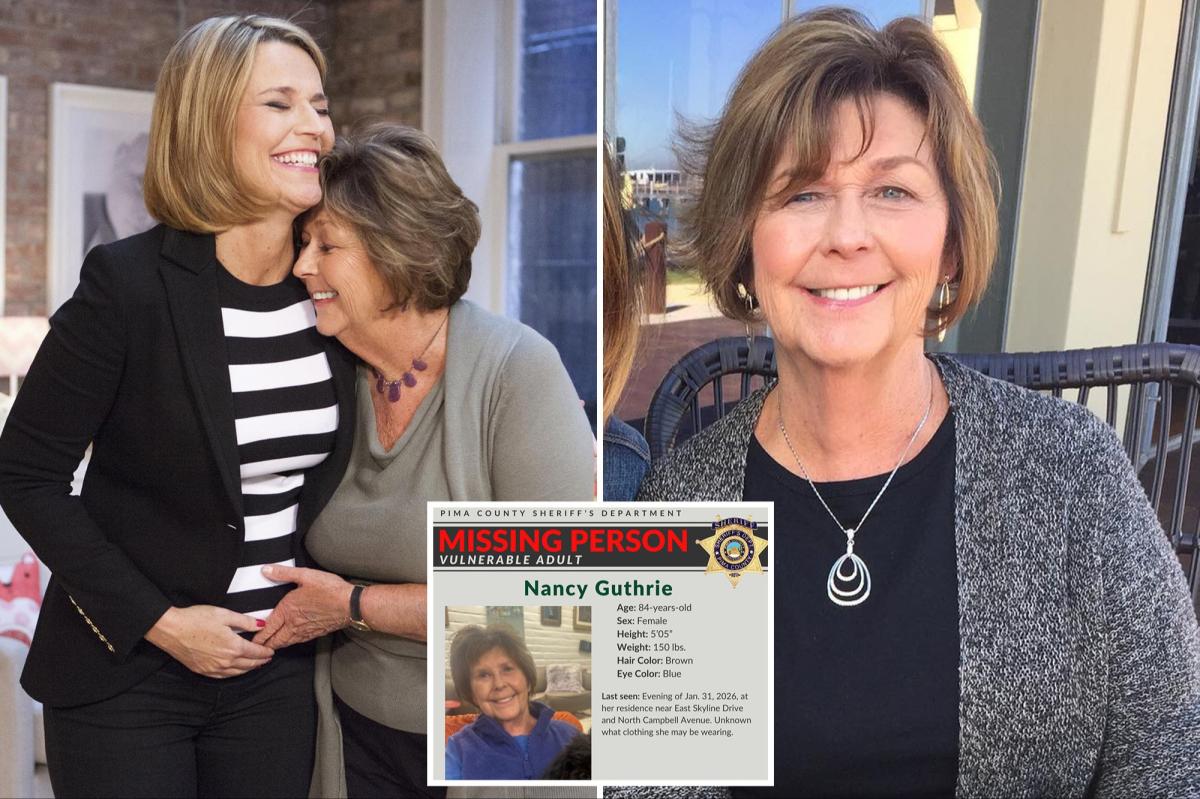 FBI y autoridades locales buscan a la desaparecida Nancy Guthrie, madre de Savannah Guthrie, en Arizona con dificultades para moverse