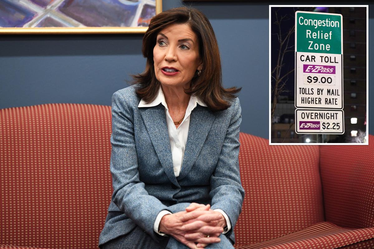 Gobernadora de Nueva York Kathy Hochul paga más de $1,000 en peajes de congestión en el 2025.