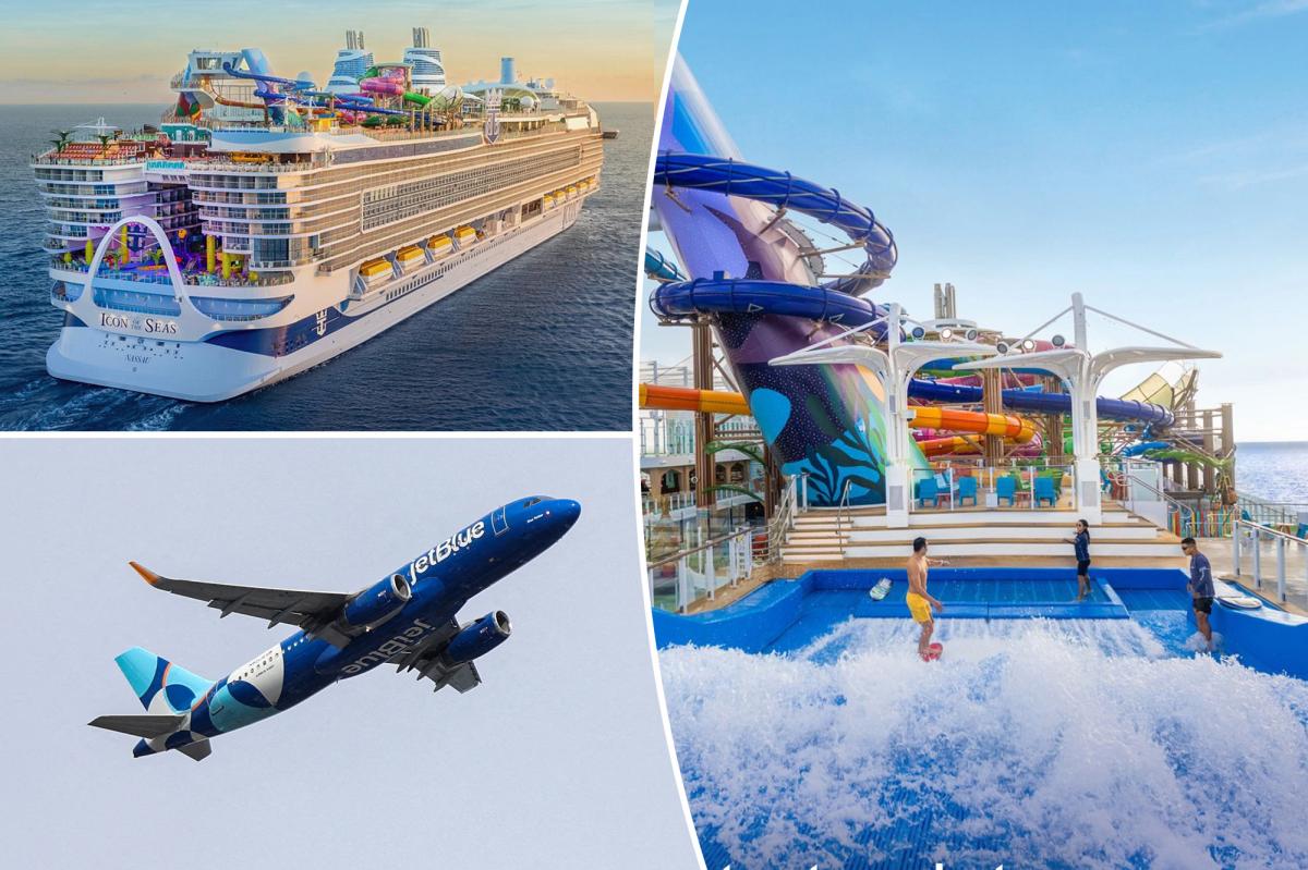 JetBlue y Royal Caribbean ofrecen viajes libres de ida y vuelta a destinos internacionales con paquetes de cruceros personalizados.
