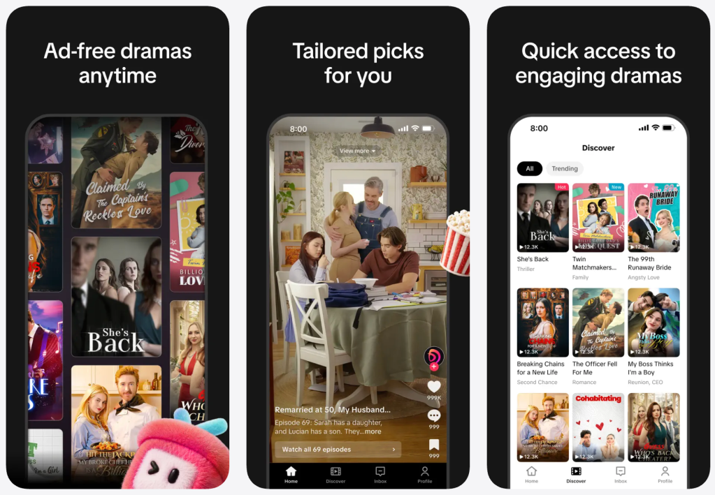 TikTok lanza PineDrama, una nueva aplicación de dramas cortos que busca replicar el éxito de ReelShort y DramaBox en Estados
